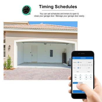 WiFi Wireless Remote Control Garage Door Opener Intelligent Timing Garage Door Opener Smart Phone and Alexa Google Voice Control
WiFi Wireless Remote Control Garage Door Opener Intelligent Timing Garage Door Opener Smart Phone and Alexa Google Voice Control