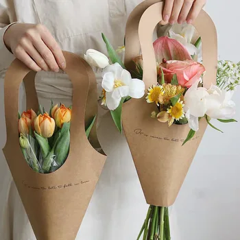 5/10pcs Creative Handle Kraft Paper Flower Bags Flowers Wrapping Gift Flower Packaging Home Decoration
5/10pcs Creative Handle Kraft Paper Flower Bags Flowers Wrapping Gift Flower Packaging Home Decoration