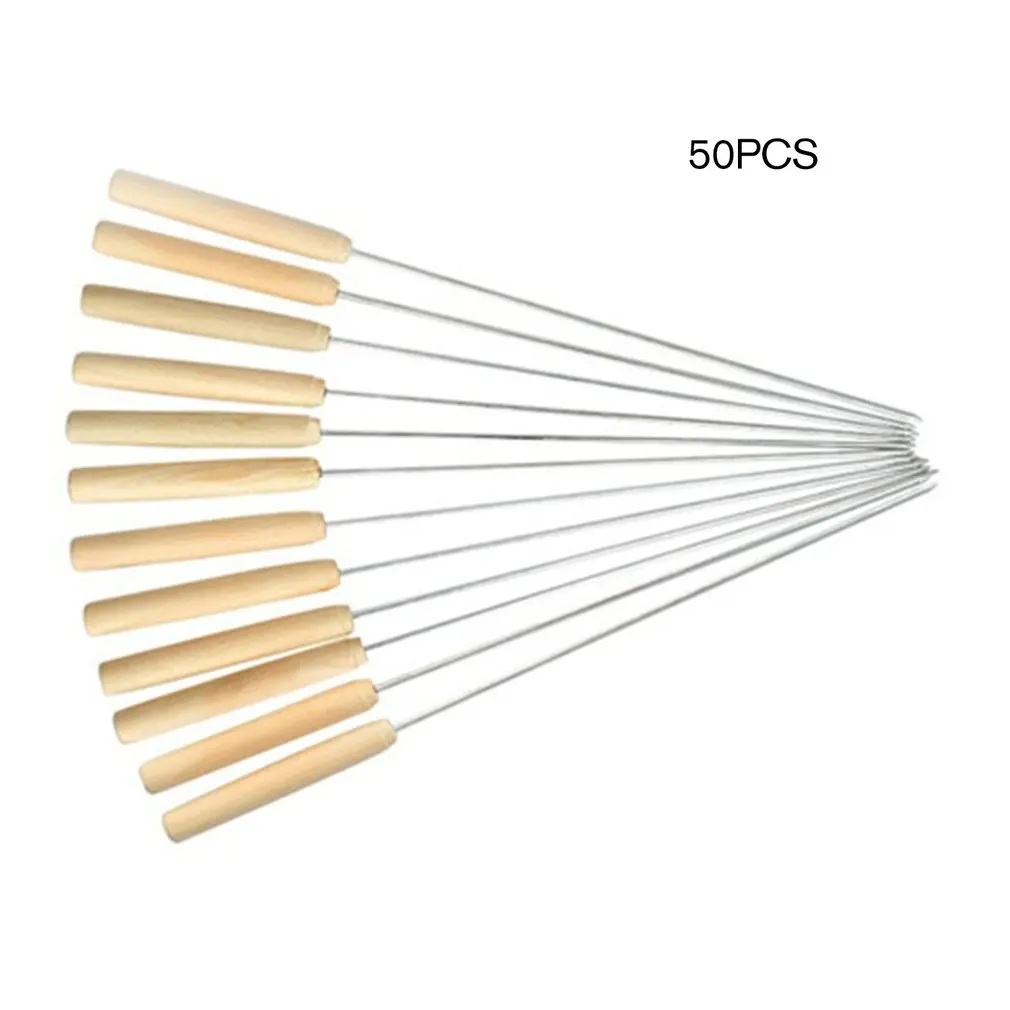 Flat Barbecue Stick Outdoor Picnic BBQ Roasting Needle With Wooden Handle Brochette Tong Kebab Skewers Stainless Steel
Flat Barbecue Stick Outdoor Picnic BBQ Roasting Needle With Wooden Handle Brochette Tong Kebab Skewers Stainless Steel