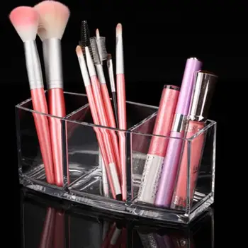 Transparent Acrylic Makeup Brush Holder Organizer 3 Grid Eyebrow Pen Storage Rack Makeup display tool box durable save space
Transparent Acrylic Makeup Brush Holder Organizer 3 Grid Eyebrow Pen Storage Rack Makeup display tool box durable save space