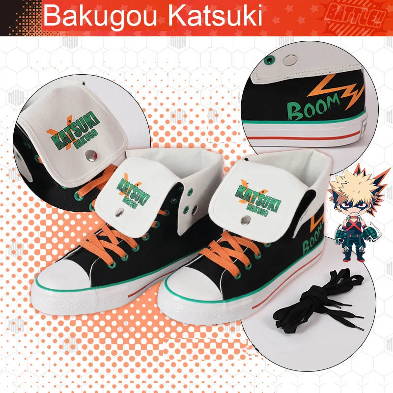 Cosroad Boku no My Hero Academia Cosplay Canvas Shoes Bakugou Katsuki Todoroki Shoto Midoriya Izuku Casual Shoes0 (6)