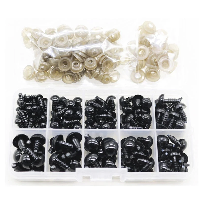 100Pcs/Set 6-12mm New Doll Eyes Plastic Safety Eye DIY For Teddy Bear Doll Animal Puppet Children Toy Doll Accessories Part
100Pcs/Set 6-12mm New Doll Eyes Plastic Safety Eye DIY For Teddy Bear Doll Animal Puppet Children Toy Doll Accessories Part
