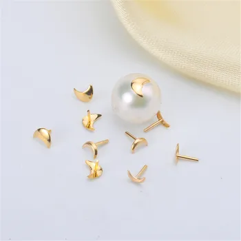 moon shape bottom tray T pin plug for Sealing patch for all-hole pearl,DIY accessories G18K gold
moon shape bottom tray T pin plug for Sealing patch for all-hole pearl,DIY accessories G18K gold