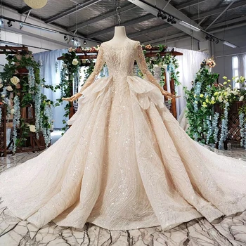 BGW HT4162 Champagne Luxury Wedding Dress O-neck Long Sleeve Lace Bridal Dresses 2019 High-end Vestido De Noiva 2020 Luxo
BGW HT4162 Champagne Luxury Wedding Dress O-neck Long Sleeve Lace Bridal Dresses 2019 High-end Vestido De Noiva 2020 Luxo