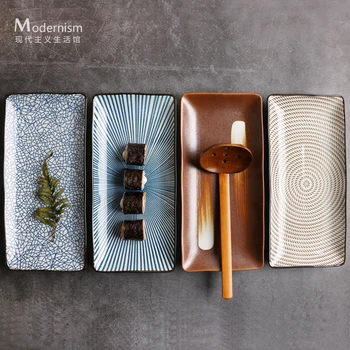 Creative Ceramic Tableware Long Sushi Plate Japanese Household Long Dinner Plate Rectangular Cooking Plate Taste Board Snack
Creative Ceramic Tableware Long Sushi Plate Japanese Household Long Dinner Plate Rectangular Cooking Plate Taste Board Snack
