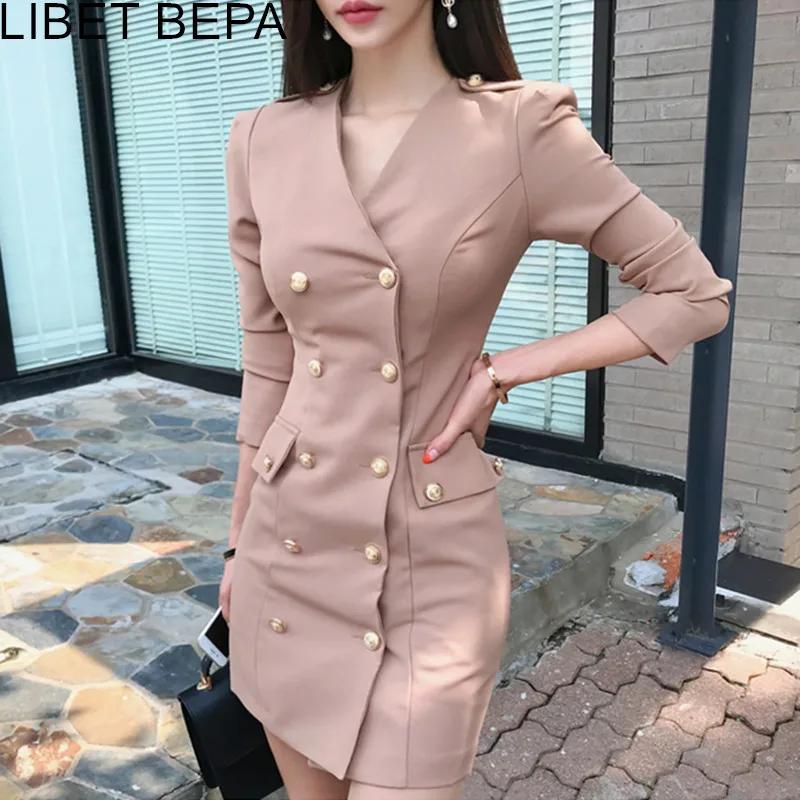 2019 New Autumn Women Dress Elegant Offical Lady Sashes Split Buttons V-Neck Package Hip Double-breasted High Waist Mini DR769
2019 New Autumn Women Dress Elegant Offical Lady Sashes Split Buttons V-Neck Package Hip Double-breasted High Waist Mini DR769
