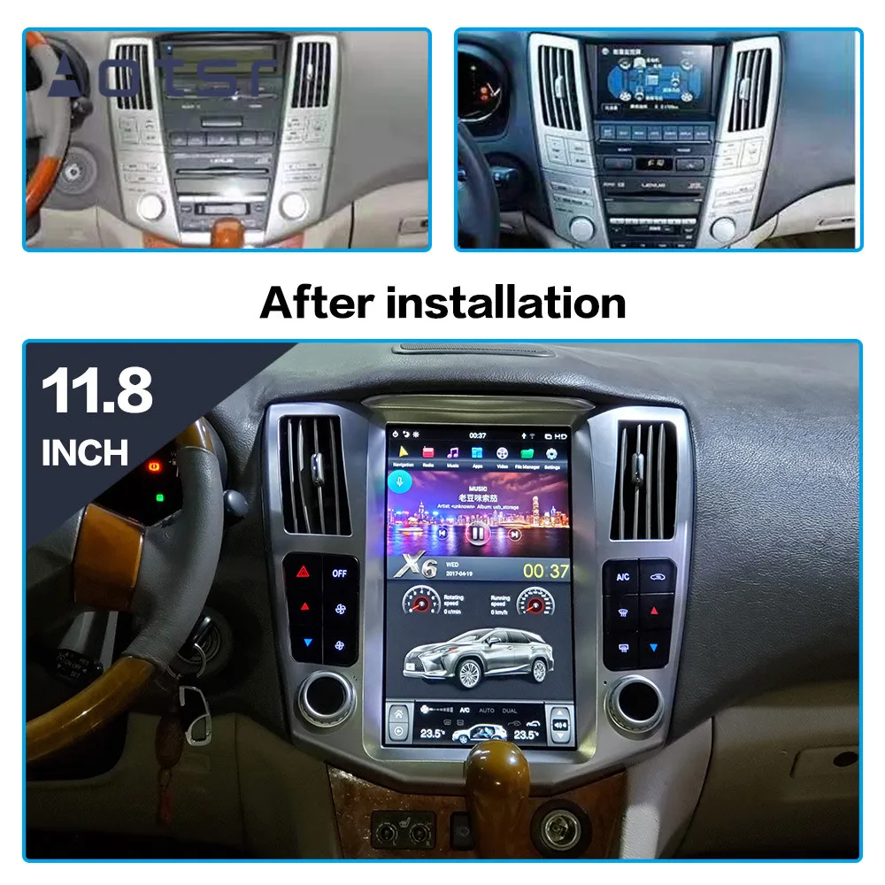 Android 9 Tesla style Car DVD Player GPS navigation for Lexus RX300 RX330 RX400 2004-2007 Car radio player Auto stereo head unit
Android 9 Tesla style Car DVD Player GPS navigation for Lexus RX300 RX330 RX400 2004-2007 Car radio player Auto stereo head unit