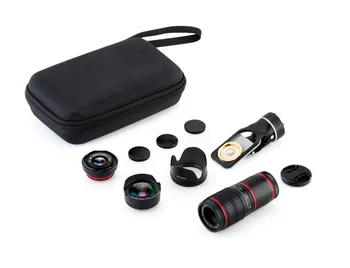 12.8X Phone Lens Telephoto Fisheye Macro Wide Angle Lens Kit 5 In 1 Cell Phone Lens for IPhone Samsung Huawei Android Smartphone
12.8X Phone Lens Telephoto Fisheye Macro Wide Angle Lens Kit 5 In 1 Cell Phone Lens for IPhone Samsung Huawei Android Smartphone