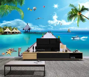 CJSIR Custom 3d Photo Wallpaper Palm Beach Scenery Seaside Scenery Sofa TV Background Mural Wall Paper for Living Room Decors
CJSIR Custom 3d Photo Wallpaper Palm Beach Scenery Seaside Scenery Sofa TV Background Mural Wall Paper for Living Room Decors