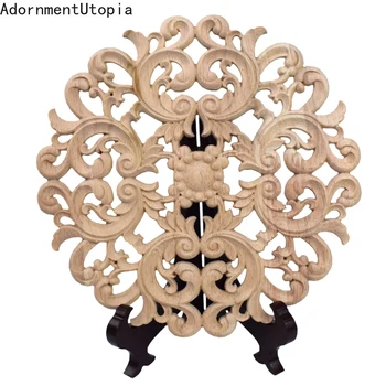 2PCS Natural Carving Natural Wood Appliques for Furniture Cabinet Unpainted Wooden Mouldings Decal Vintage Home Decor Decorative 
2PCS Natural Carving Natural Wood Appliques for Furniture Cabinet Unpainted Wooden Mouldings Decal Vintage Home Decor Decorative