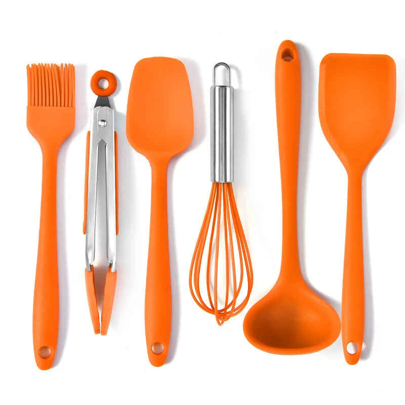 6pcs/set Silicone Cooking Utensils Kitchen Cookware Utensil Set Non-stick Spatula Kitchen Tools 5 Colors Silicone Cook Gadgets
6pcs/set Silicone Cooking Utensils Kitchen Cookware Utensil Set Non-stick Spatula Kitchen Tools 5 Colors Silicone Cook Gadgets