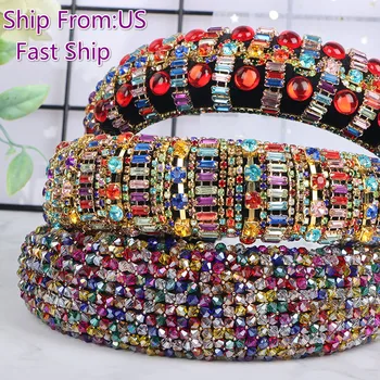 Sparkly Padded Rhinestones Headbands Full Crystal Luxurious Limited Edition Hairbands Bejewled Women Headband Accessories
Sparkly Padded Rhinestones Headbands Full Crystal Luxurious Limited Edition Hairbands Bejewled Women Headband Accessories