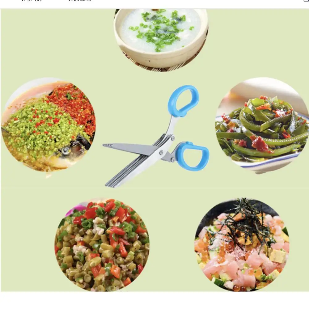 Cut Leek Kitchen Scissors Household Multi-function Vegetable Cutter Five-layer Green Onion Cut Seaweed Crushed Food Artifact
Cut Leek Kitchen Scissors Household Multi-function Vegetable Cutter Five-layer Green Onion Cut Seaweed Crushed Food Artifact