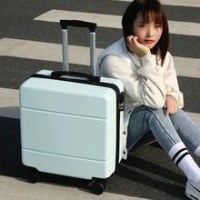 

18 20 inch Women Small Luggage PC Suitcase Travel Trolley Case Men Mute Spinner Wheels Rolling Baggage with Lock Carry Ons