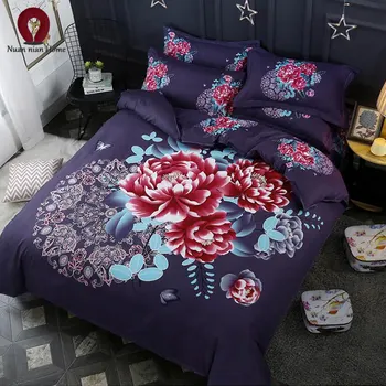 Flower home textiles plant cashmere four-piece sanding printed bedding four-piece free shipping
Flower home textiles plant cashmere four-piece sanding printed bedding four-piece free shipping