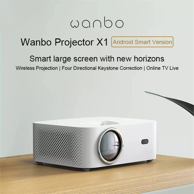 Wanbo X1 Projector Android 9.0 1280*720P 350 ANSI Lumens 1+8G Four-way Keystone Correction Home Theater Global Version |