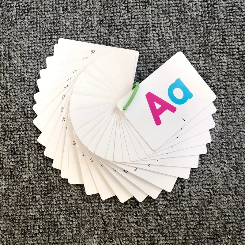 Детская карточка с буквами алфавита карманная флеш карта для обучения