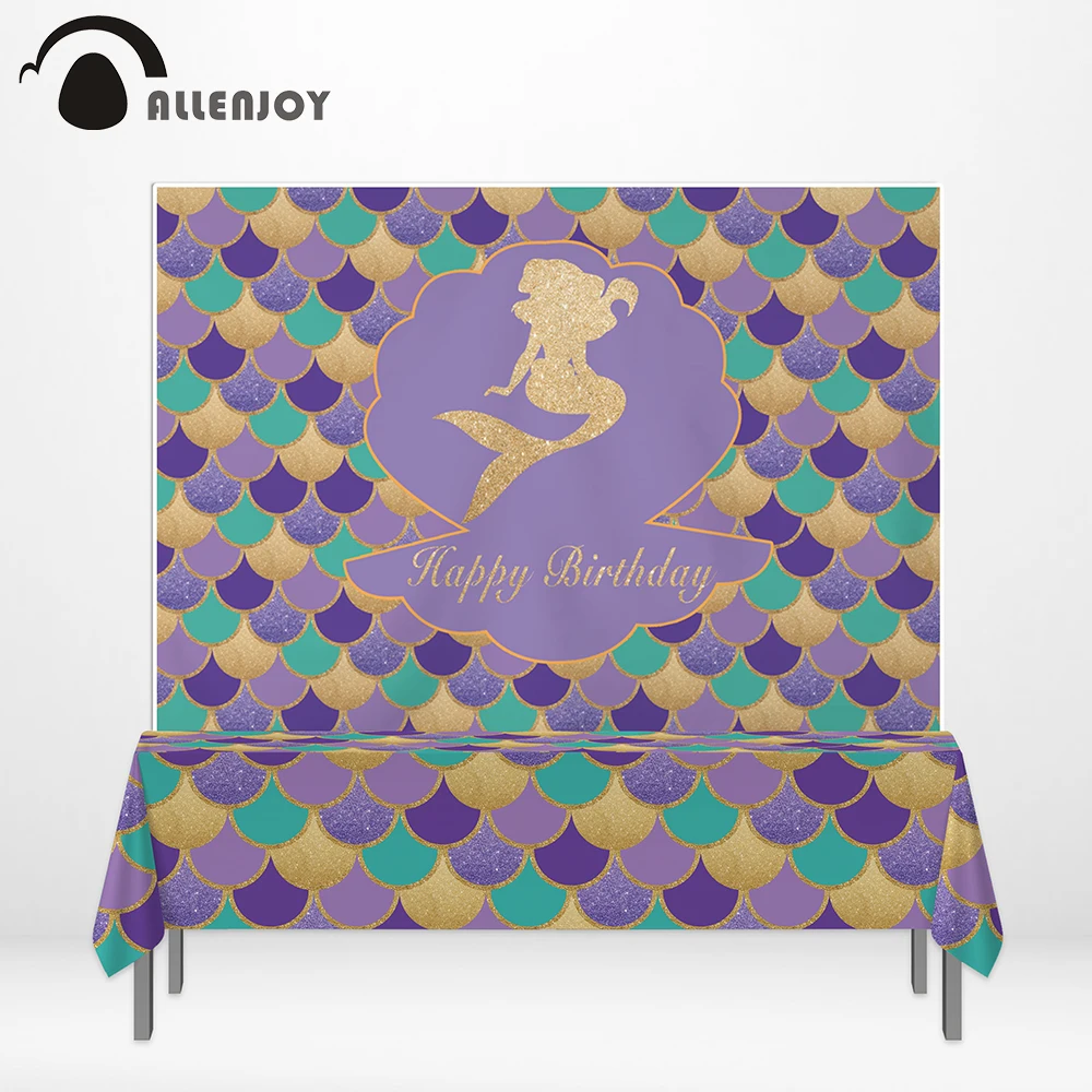 Allenjoy mermaid banner scale shell purple birthday baby shower newborn party photo background backdrop tablecloth photophone
Allenjoy mermaid banner scale shell purple birthday baby shower newborn party photo background backdrop tablecloth photophone