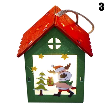 Luminous Wooden House Christmas Decorations Hanging Ornament Pendant DIY Xmas Tree Decor _WK 
Luminous Wooden House Christmas Decorations Hanging Ornament Pendant DIY Xmas Tree Decor _WK