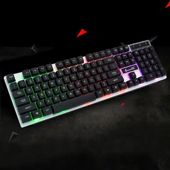 USB Computer Wired Keyboard Colorful Backlit Game Rainbow Glow Floating Button R2JB
USB Computer Wired Keyboard Colorful Backlit Game Rainbow Glow Floating Button R2JB