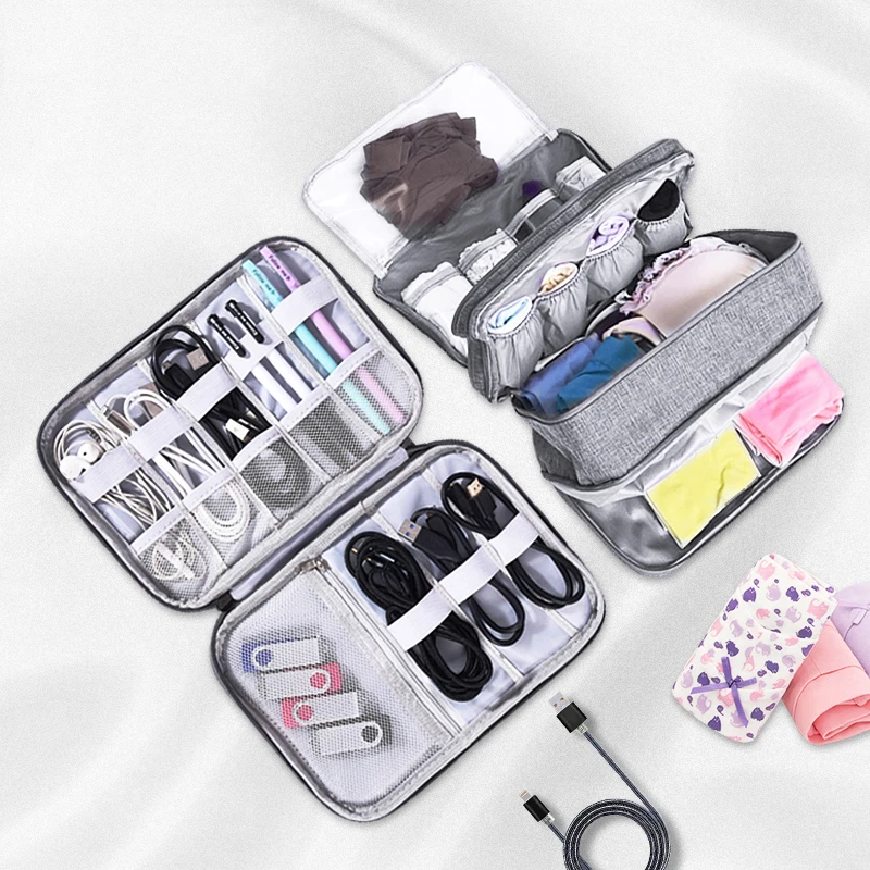 2pcs/set Travel Cable Bag Bra Underwear Organizer Pouch Charger Wire Digital Electronic Case Clothes Storage Accessories Items
2pcs/set Travel Cable Bag Bra Underwear Organizer Pouch Charger Wire Digital Electronic Case Clothes Storage Accessories Items