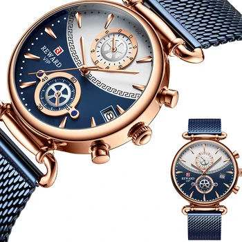 

1 Pair Men Women Couple Watch Quartz Wristwatch Stainless Steel Milanese Band Lovers Men's Business Watches Calendar Clock Gift