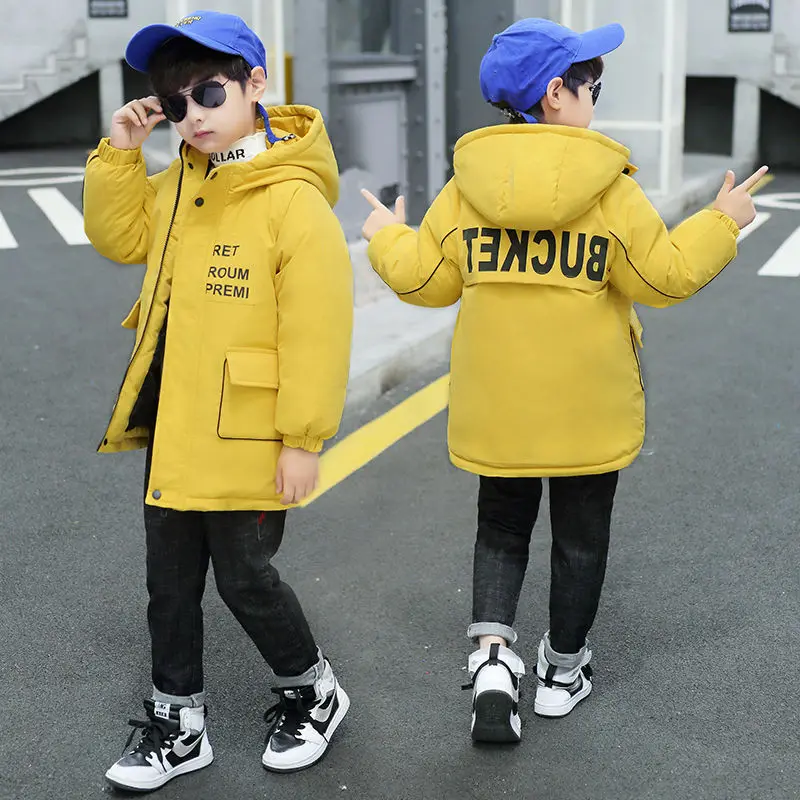 Новинка 2019 хлопковое пальто для мальчиков детская одежда зимний Корейский