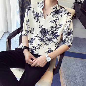 2020 Summer Hawaiian Shirt Loose Flower Print Half Sleeve Casual Men Shirt Streetwear Night Club Party Camisa Social Masculina
2020 Summer Hawaiian Shirt Loose Flower Print Half Sleeve Casual Men Shirt Streetwear Night Club Party Camisa Social Masculina