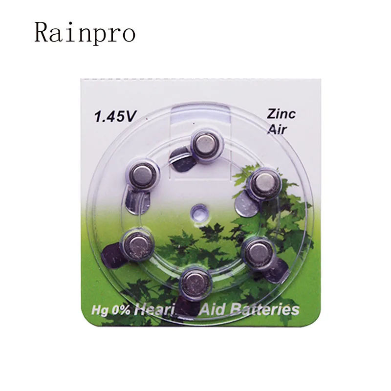 Rainpro 12 шт./лот (2 картона) A13 PR48 цинковый воздух 1 45 в для слухового аппарата батареи