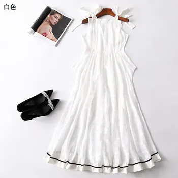 New spring of 222374 ladies strap dress sleeveless collar after a word zipper 
New spring of 222374 ladies strap dress sleeveless collar after a word zipper