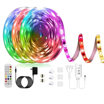 50Ft LED Strip Lights Music Color Changing Rope SMD 5050 RGB Light Strips with Bluetooth Controller Apply (US Plug)
50Ft LED Strip Lights Music Color Changing Rope SMD 5050 RGB Light Strips with Bluetooth Controller Apply (US Plug)