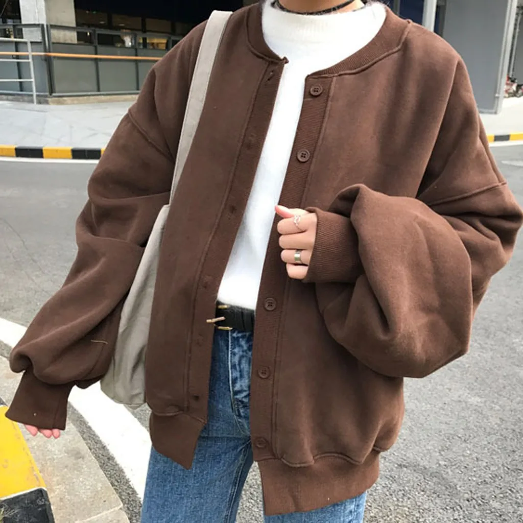 JAYCOSIN Oversized Solid Bomber Jacket Women Button Retro Coat Spring 2019 Winter Long Sleeve Basic Plus Size Biker Jackets 905W
JAYCOSIN Oversized Solid Bomber Jacket Women Button Retro Coat Spring 2019 Winter Long Sleeve Basic Plus Size Biker Jackets 905W
