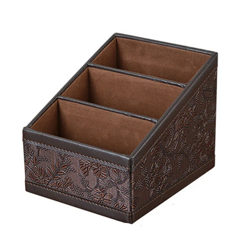 Retro PU Leather Cosmetic Storage Box Remote Control Phone Holder Table Organizer for Home Office Storage Case
Retro PU Leather Cosmetic Storage Box Remote Control Phone Holder Table Organizer for Home Office Storage Case