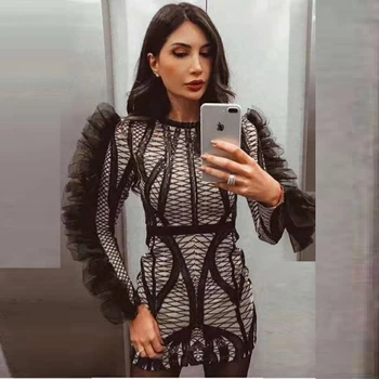 2019 New Fashion Women Black Sequin Dress Sexy Long Sleeve Mesh Ruffles Mini Club O Neck Patchwork Vestidos Celebrity Party
2019 New Fashion Women Black Sequin Dress Sexy Long Sleeve Mesh Ruffles Mini Club O Neck Patchwork Vestidos Celebrity Party