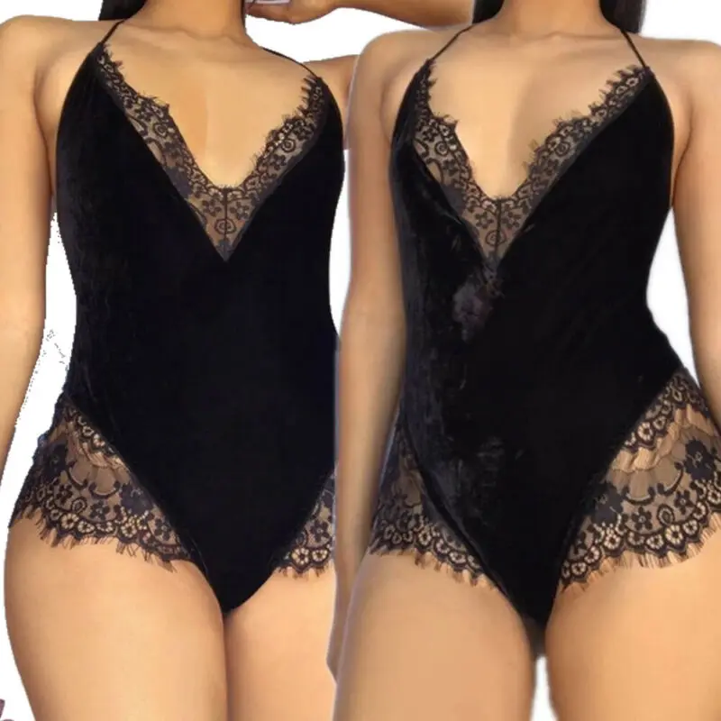 New Fashion Women Sexy Lingerie Lace Catsuit Fashion Female Underwear Bodysuit Nightwear Body Sexy Hot Erotic