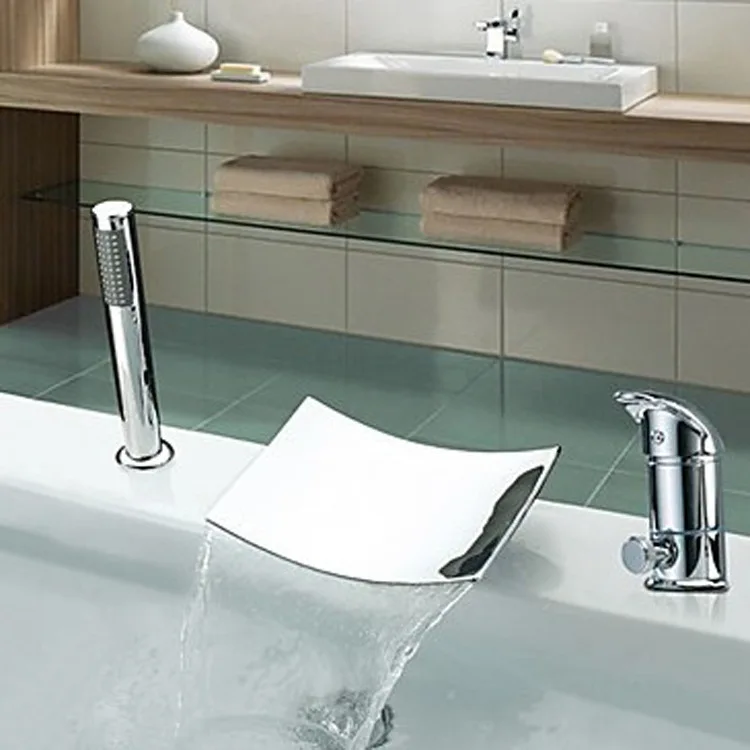 Benefit Margin Full Copper Three-piece Waterfall Noodles Effluent Bathtub Faucet 3 Paper Set Separation Type Basin Faucet
Benefit Margin Full Copper Three-piece Waterfall Noodles Effluent Bathtub Faucet 3 Paper Set Separation Type Basin Faucet