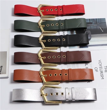 2019 Korean Style Solid PU Waistband Irregular Metal Buckle Pin Waist Belts Silver Red Green Faux Leather Autumn Belt Decoration
2019 Korean Style Solid PU Waistband Irregular Metal Buckle Pin Waist Belts Silver Red Green Faux Leather Autumn Belt Decoration