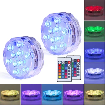 10Leds Submersible LED Lights Underwater Night Lamp IP65 Waterproof Multi Color for Fish Tank Pond Disco Wedding Party Decor
10Leds Submersible LED Lights Underwater Night Lamp IP65 Waterproof Multi Color for Fish Tank Pond Disco Wedding Party Decor