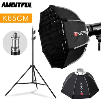 Triopo K65 65cm Portabe Bowens Mount Octagon Umbrella Softbox Outdoor Soft Box + Honeycomb Grid + 2m Light Stand
Triopo K65 65cm Portabe Bowens Mount Octagon Umbrella Softbox Outdoor Soft Box + Honeycomb Grid + 2m Light Stand