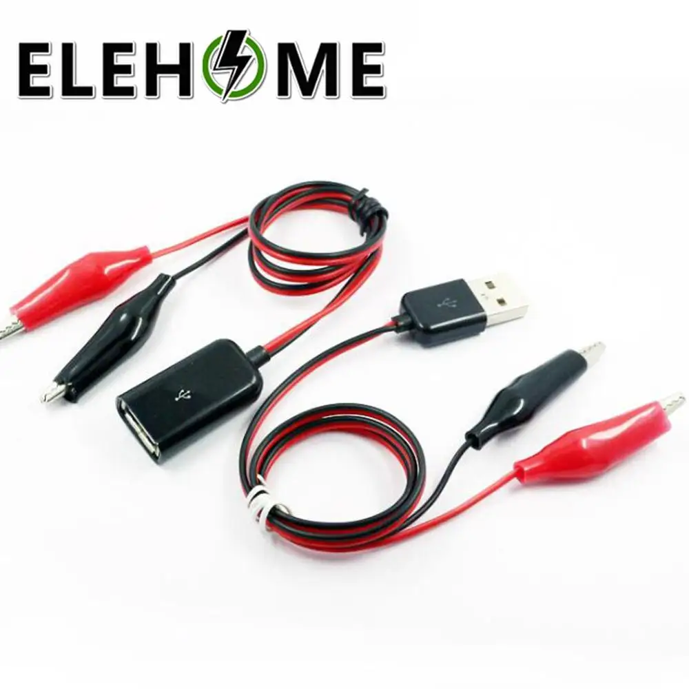Dual Male Alligator Test Clips Clamp to USB Female Male Adapter Cable Connector Power Supply Adapter Wire Middle 60cm
Dual Male Alligator Test Clips Clamp to USB Female Male Adapter Cable Connector Power Supply Adapter Wire Middle 60cm
