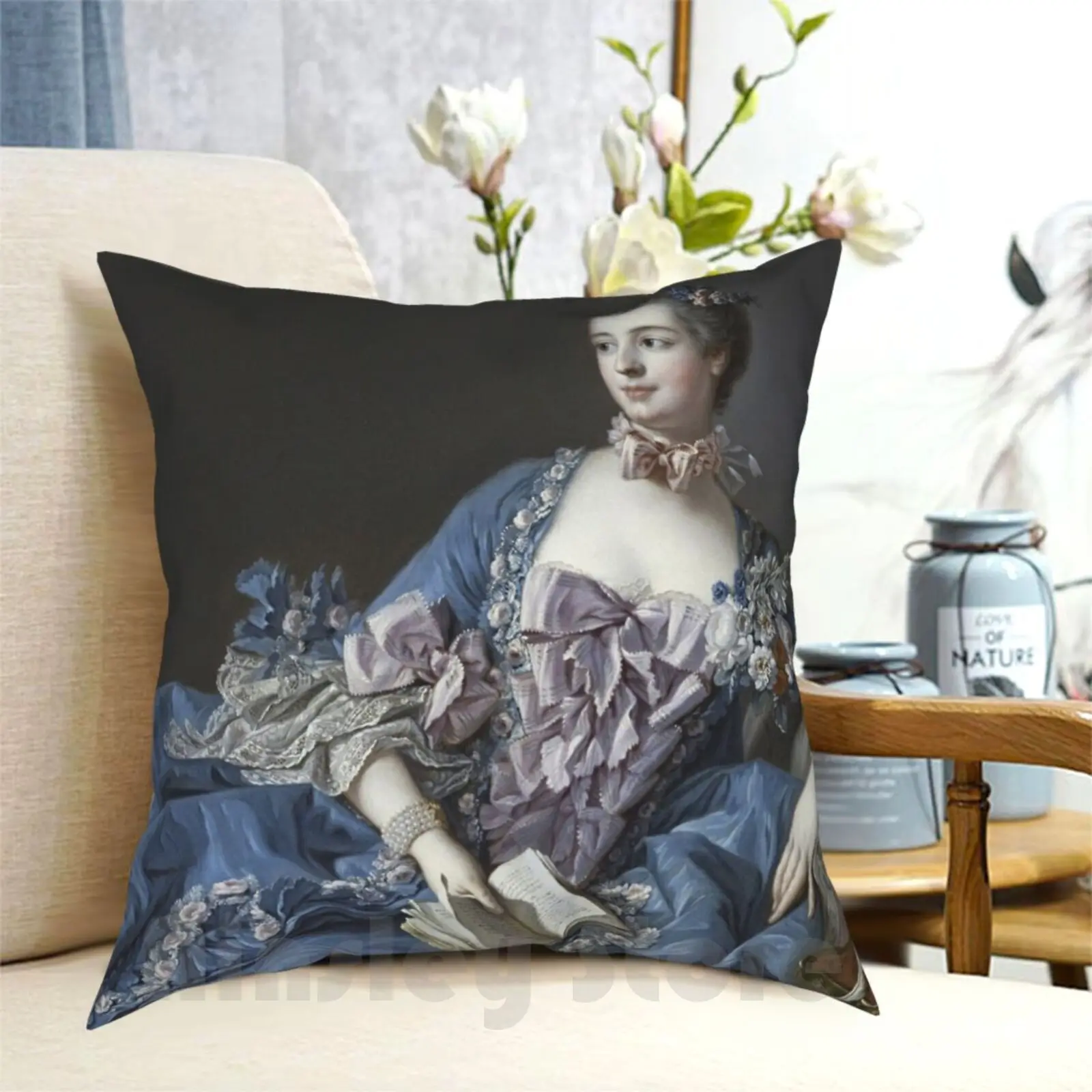 

Francois Boucher-Madame De Pompadour . Jeanne-Antoinette Poisson , 1721 Pillow Case Printed Home Soft DIY Pillow cover