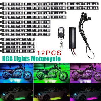 12PCS RGB Glitter Strip Light Bar LED Neon Lamp Decor For Harley Motorcycle DC12V 50W Car Styling Accessories
12PCS RGB Glitter Strip Light Bar LED Neon Lamp Decor For Harley Motorcycle DC12V 50W Car Styling Accessories