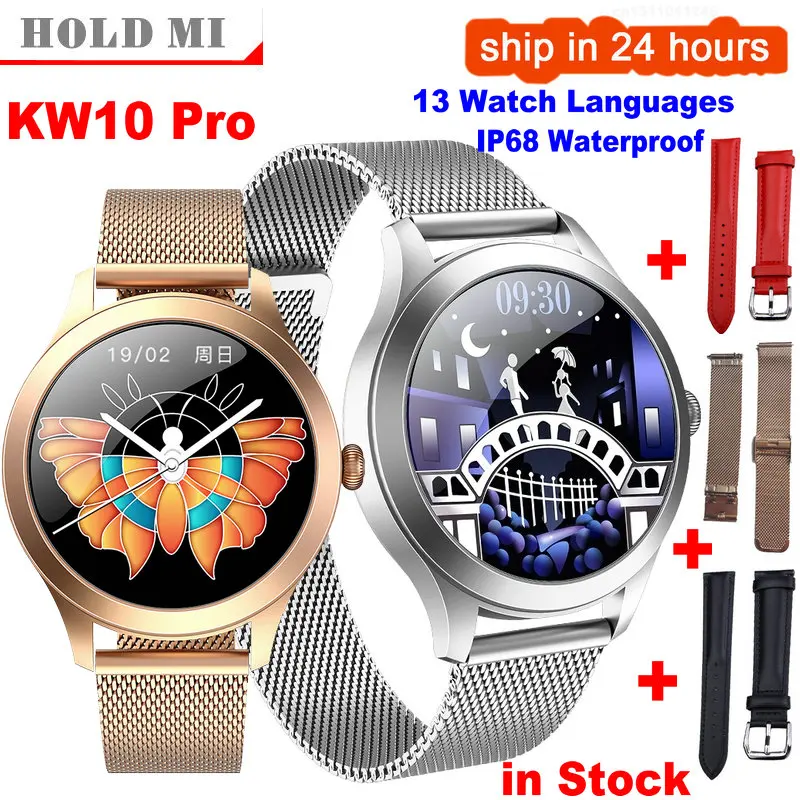 KW10 Pro Smart Watch Women Full Touch 240*240 IP68 Waterproof Heart Rate Monitor Sleep Fitness Bracelet Smartwatch | Электроника