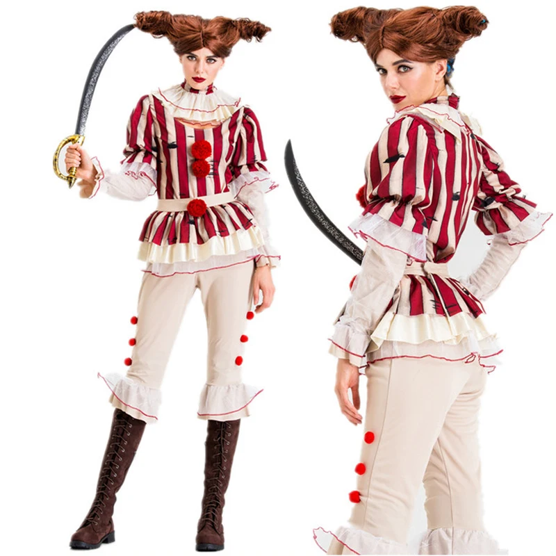Women Halloween Horror Stephen King It Clown Pennywise Costume Costume Adult Ladies Carnival Fancy Party Dress Up Outfit
Women Halloween Horror Stephen King It Clown Pennywise Costume Costume Adult Ladies Carnival Fancy Party Dress Up Outfit
