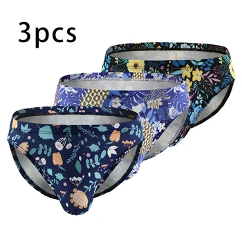 3Pcs Men's Briefs Low-waisted Sexy Underwear Breathable Comfortable Stretch Printed Floral Underpants Male Intimates
3Pcs Men's Briefs Low-waisted Sexy Underwear Breathable Comfortable Stretch Printed Floral Underpants Male Intimates