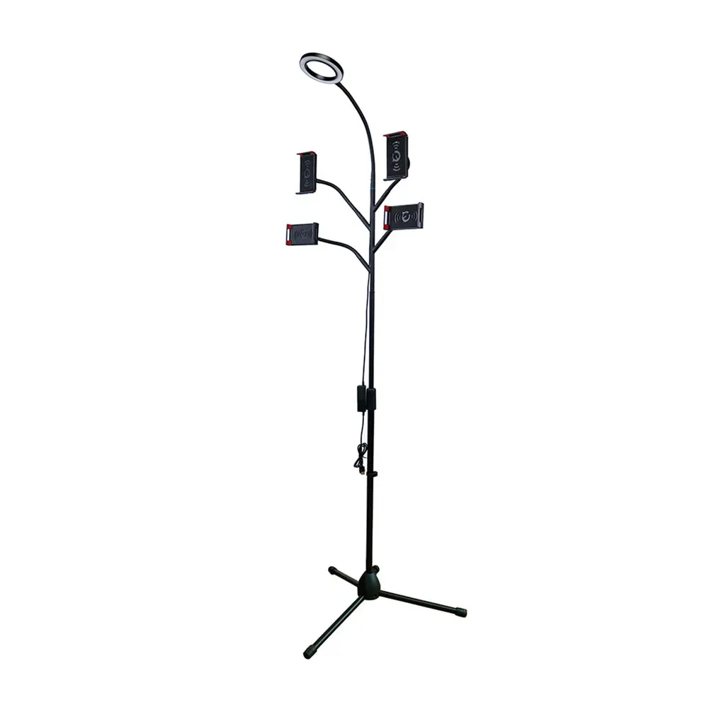 Multifunction Floor Broadcast Stand With 4 Clamps Selfie Ring Light Adjustable 360 Rotation For Live Stream Video Shooting
Multifunction Floor Broadcast Stand With 4 Clamps Selfie Ring Light Adjustable 360 Rotation For Live Stream Video Shooting