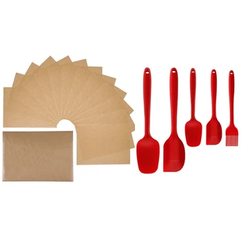 100Pcs Paper Baking Liners Sheets, Precut 30X40cm Non-Stick Wax Paper with 5 Piece Silica Gel Spatula Set
100Pcs Paper Baking Liners Sheets, Precut 30X40cm Non-Stick Wax Paper with 5 Piece Silica Gel Spatula Set