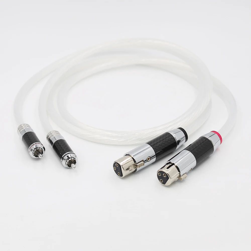 Пара 5N посеребренный 2RCA штекер к XLR разъем аудио кабель HIFI|Кабели VGA| |