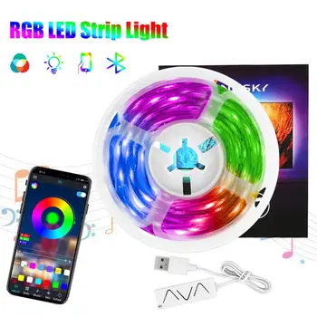 Music Sync Color Changing RGB LED Strip Built-in Mic Bluetooth App Control Christmas Tree Decoration Pendant Lights String Light
Music Sync Color Changing RGB LED Strip Built-in Mic Bluetooth App Control Christmas Tree Decoration Pendant Lights String Light