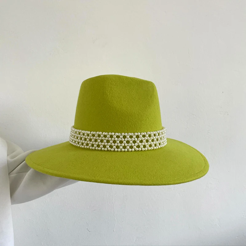 King Wheat Wide Edge Big Brim Wool High Jazz Top Green Women Fedoras Stage Show Felt Cap Winter Lady Fashion Performance Hat
King Wheat Wide Edge Big Brim Wool High Jazz Top Green Women Fedoras Stage Show Felt Cap Winter Lady Fashion Performance Hat